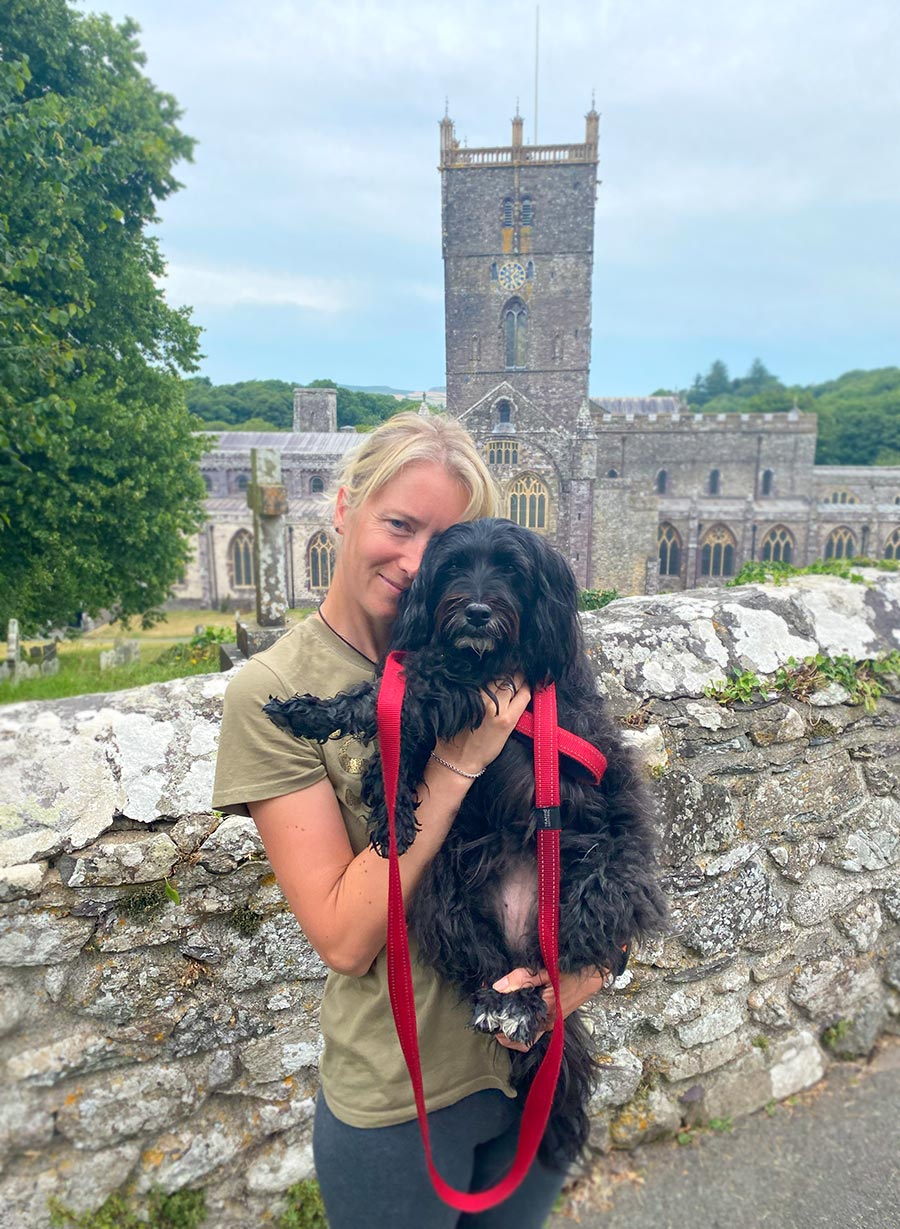 Melanie at St Davids Cathedral