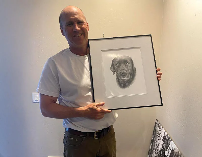 Client Cathi's Testimonial Client Cathi's testimonial for a memorial pet portrait